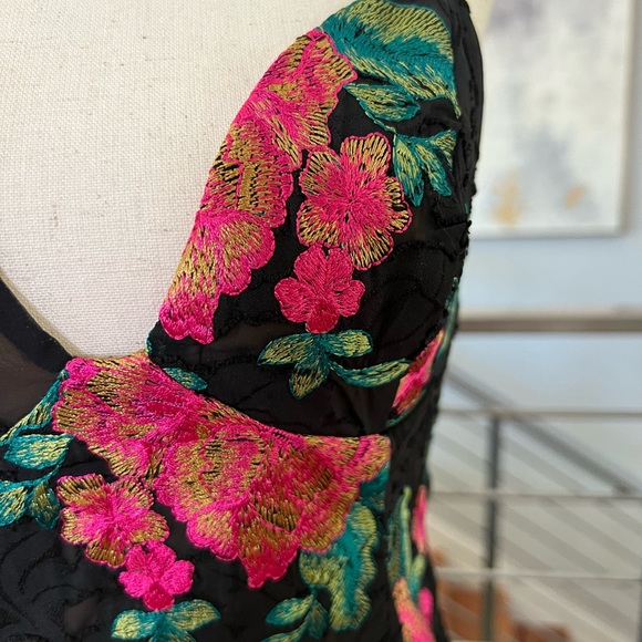 Michael Costello Savannah Gown in Fuchsia Floral - Picture 8 of 12